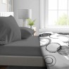 Lenzuolo con angoli aderenti HOME LINGE PASSION HP71774 Grigio Antracite 180 x 200 + 30 cm