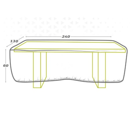 Custodia Protettrice Aktive Tavoli 240 x 60 x 130 cm (6 Unità)