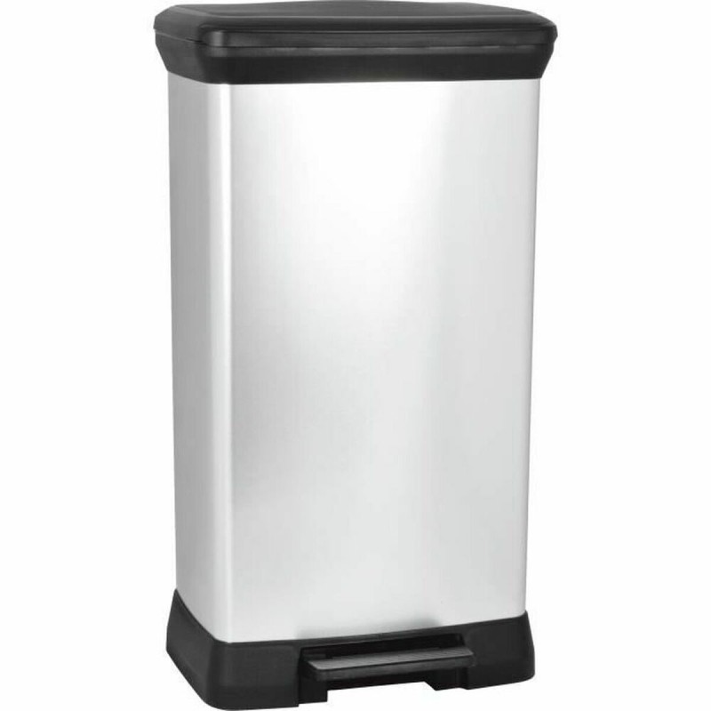 Secchio della spazzatura Curver CURVER Argentato Metallo 50 L Secchio della spazzatura Curver CURVER Argentato Metallo 50 L