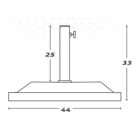 Base per Ombrellone Aktive 44 x 33 x 44 cm Nero Plastica