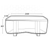 Custodia Protettrice Aktive Tavoli Polietilene 200 x 60 x 130 cm (6 Unità)