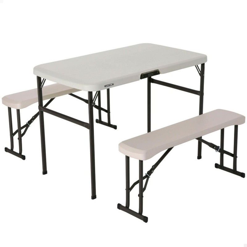 Tavolo Pieghevole Lifetime Crema 106,5 x 73,5 x 61 cm Acciaio Plastica Tavolo Pieghevole Lifetime Crema 106,5 x 73,5 x 61 cm Acciaio Plastica