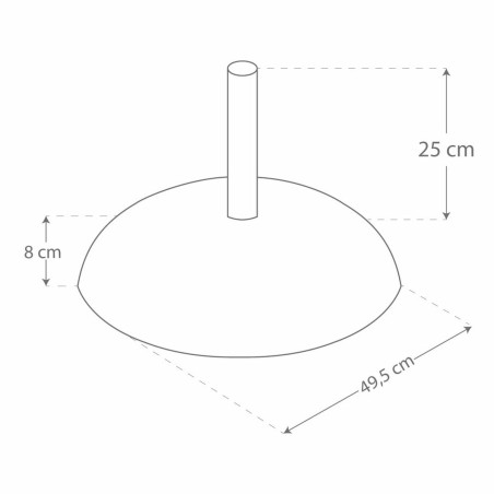 Base per Ombrellone Aktive 50 x 34 x 50 cm Cemento Acciaio