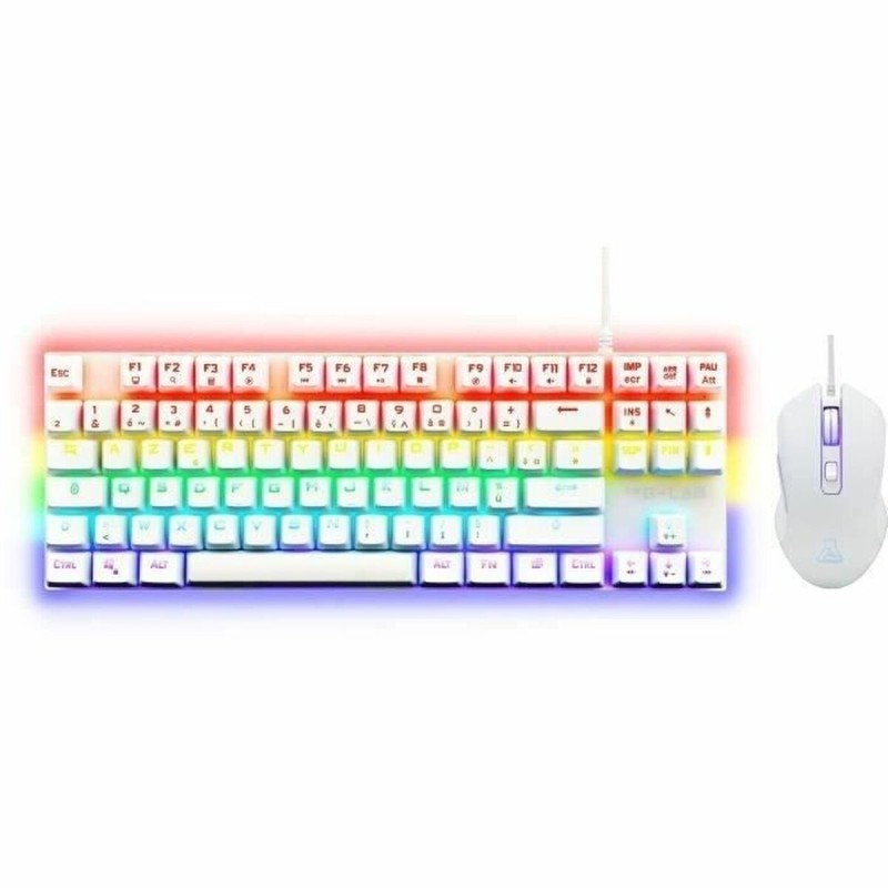 Tastiera e Mouse Gaming The G-Lab MERCURY W Bianco Tastiera e Mouse Gaming The G-Lab MERCURY W Bianco