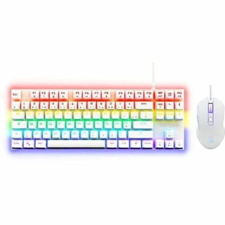 Tastiera e Mouse Gaming The G-Lab MERCURY W Bianco