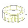 Custodia Protettrice Aktive Ø 120 cm Tavoli 120 x 60 x 120 cm (6 Unità)