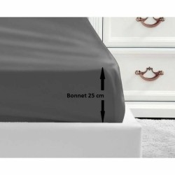 Lenzuolo con angoli aderenti Lovely Home Grigio Grigio scuro 90 x 190