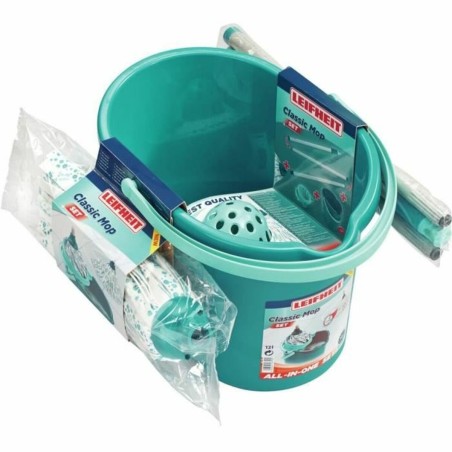 Set di secchi e mop Leifheit Classic Mop 56792 Viscosa Plastica 12 L