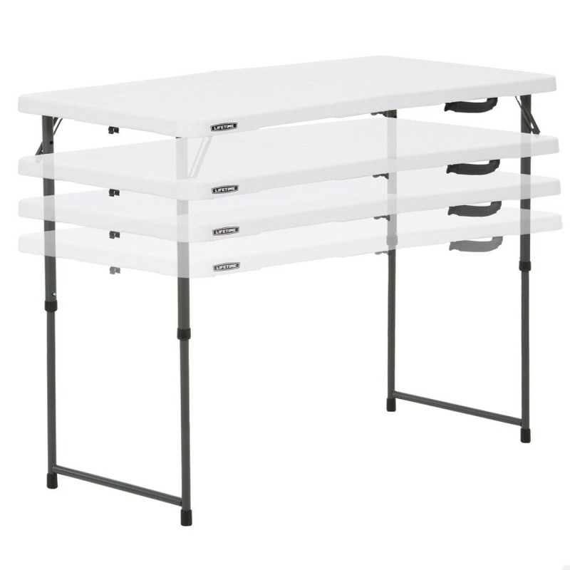 Tavolo Pieghevole Lifetime Bianco 122 x 91,5 x 61 cm Acciaio HDPE Tavolo Pieghevole Lifetime Bianco 122 x 91,5 x 61 cm Acciaio HDPE