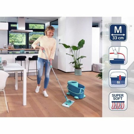 Mop with Bucket Leifheit 52121 Grigio 6 L
