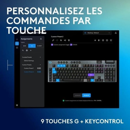 Tastiera Wireless Logitech G915 TKL X Nero AZERTY