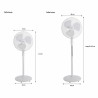 Ventilatore a Piantana Oceanic 684161 Bianco 45 W