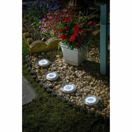 Faretto Solare Smart Garden Terreno Nero Alluminio (4 Unità)