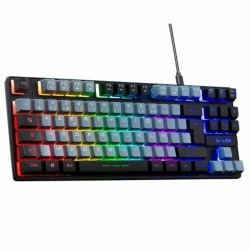 Tastiera The G-Lab KEYZ CAESIUM Nero Grigio Azerty Francese