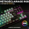 Tastiera The G-Lab KEYZ CAESIUM Nero Grigio Azerty Francese