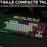 Tastiera The G-Lab KEYZ CAESIUM Nero Grigio Azerty Francese