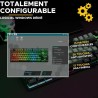 Tastiera The G-Lab KEYZ CAESIUM Nero Grigio Azerty Francese