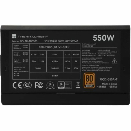 Fonte di Alimentazione Thermalright TB550S ATX 550 W 80 Plus Bronze