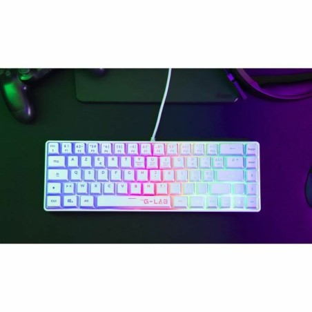 Tastiera Bluetooth The G-Lab Azerty Francese Bianco
