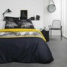 Set di Lenzuola TODAY Nero Giallo Letto matrimoniale 220 x 240 cm