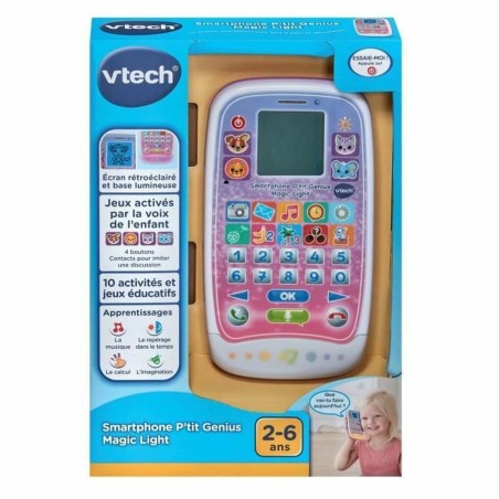 Telefono Giocattolo Vtech Smartphone P´tit Genius Magic Light (FR)
