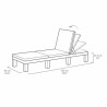 Lettino Allibert by KETER Daytona 195 x 65 x 25,5 cm Marrone