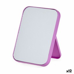 Specchio con Supporto Berilo CG11309-1 Azzurro Verde Lilla polipropilene 1,7 x 20 x 14 cm (12 Unità)