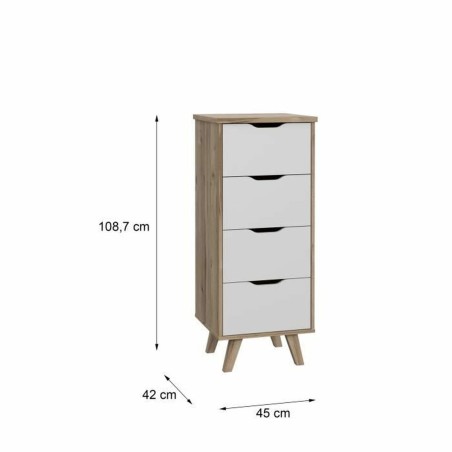 Cassettiera Vankka Rovere 45 x 42 x 108 cm 45 x 108,7 x 42 cm