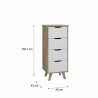 Cassettiera Vankka Rovere 45 x 42 x 108 cm 45 x 108,7 x 42 cm