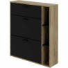 Scarpiera Leona Marrone Rovere Melammina 90 x 25 x 102 cm
