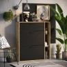 Scarpiera Leona Marrone Rovere Melammina 90 x 25 x 102 cm