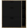 Scarpiera Leona Marrone Rovere Melammina 90 x 25 x 102 cm