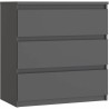 Cassettiera CHELSEA  Grigio Antracite 77,2 x 42,2 x 79,9 cm