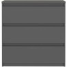 Cassettiera CHELSEA  Grigio Antracite 77,2 x 42,2 x 79,9 cm