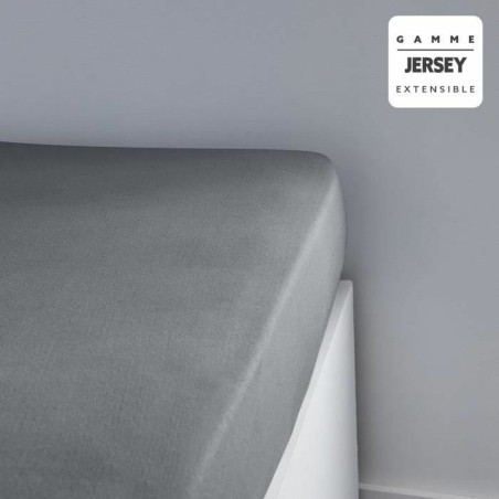Lenzuolo con angoli aderenti TODAY Jersey Grigio chiaro 160 x 200 cm