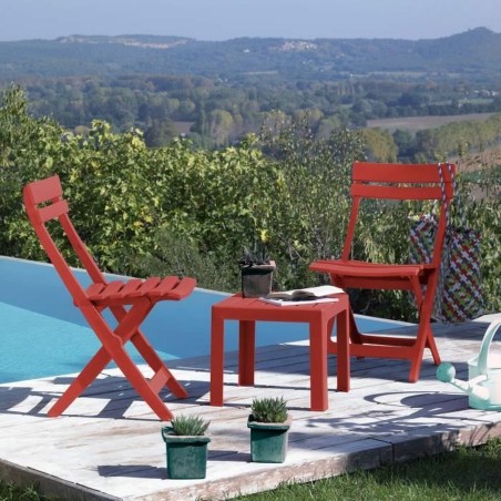 Tavolo aggiuntivo Grosfillex Miami Rosso 40 x 40 x 41 cm