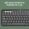 Tastiera Bluetooth con Supporto per Tablet Logitech K380 Francese Grigio Grafite Grigio scuro AZERTY