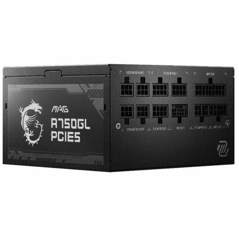 Fonte di Alimentazione MSI Mag A750GL PCIe5 750 W 110 W 80 Plus Gold Fonte di Alimentazione MSI Mag A750GL PCIe5 750 W 110 W 80 Plus Gold