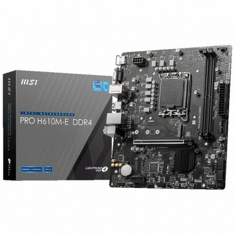Scheda Madre MSI PRO H610M-E DDR4 DDR4 mATX H610 LGA 1700 Scheda Madre MSI PRO H610M-E DDR4 DDR4 mATX H610 LGA 1700