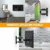 Supporto TV Nanook Full Motion Tilt 43" 19"