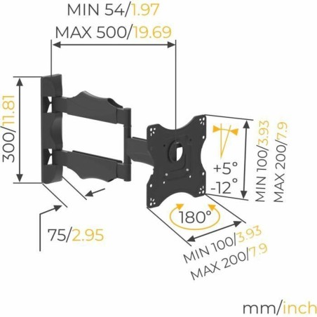 Supporto TV Nanook Full Motion Tilt 43" 19"
