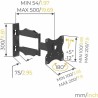 Supporto TV Nanook Full Motion Tilt 43" 19"
