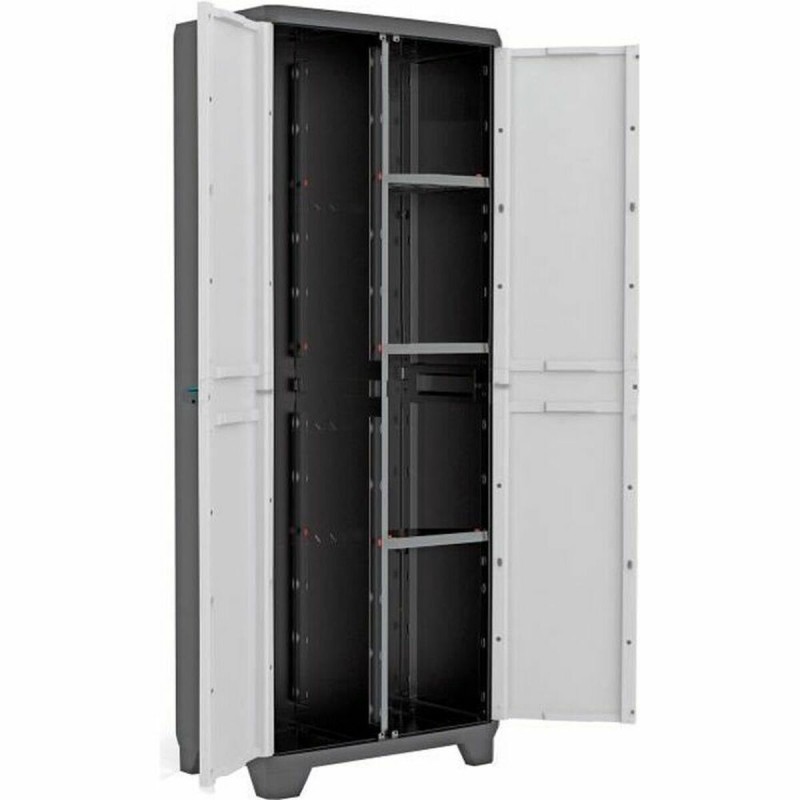Scaffale KIS 9726000 0616 02 Nero/Grigio Resina Plastica 68 x 39 x 173 cm Scaffale KIS 9726000 0616 02 Nero/Grigio Resina Plastica 68 x 39 x 173 cm