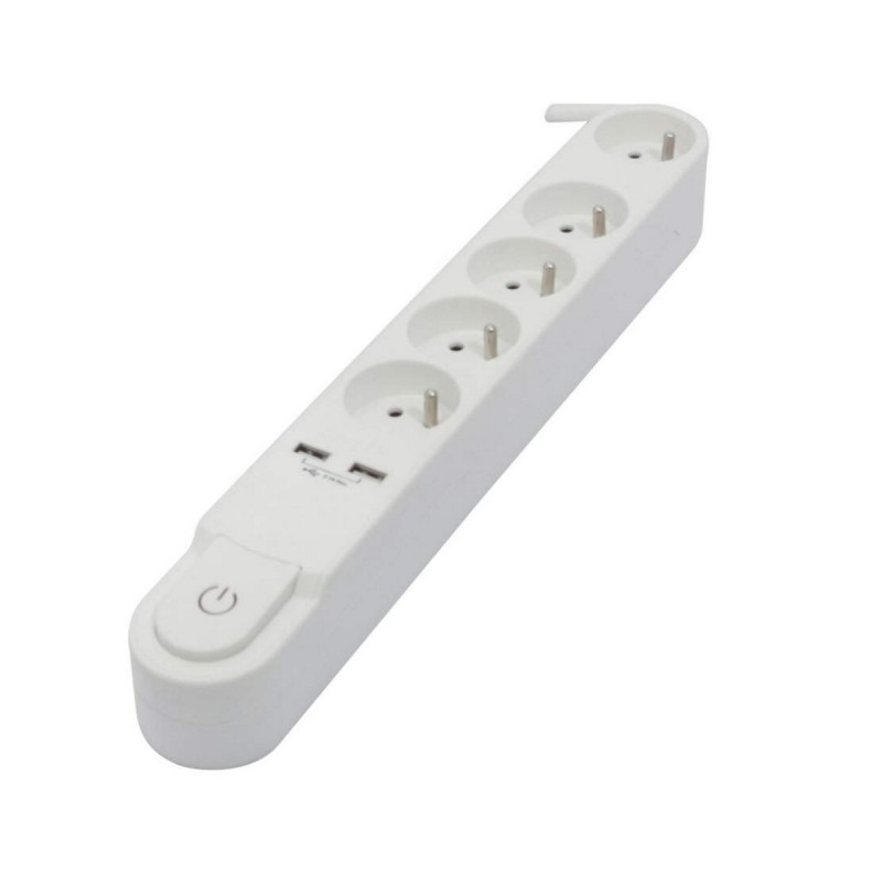 Multipresa 5 Prese con Interruttore Chacon Bianco Multipresa 5 Prese con Interruttore Chacon Bianco
