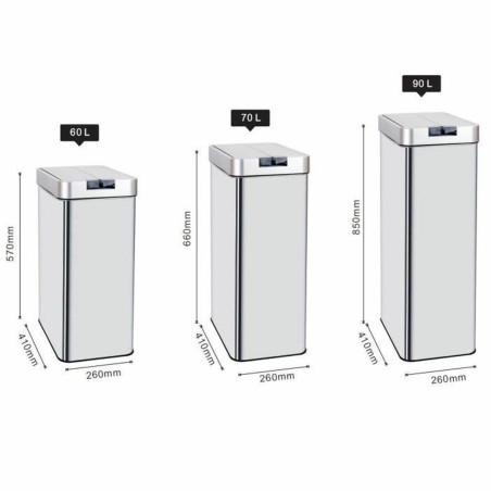 Secchio della spazzatura Kitchen Move Grigio 70 L