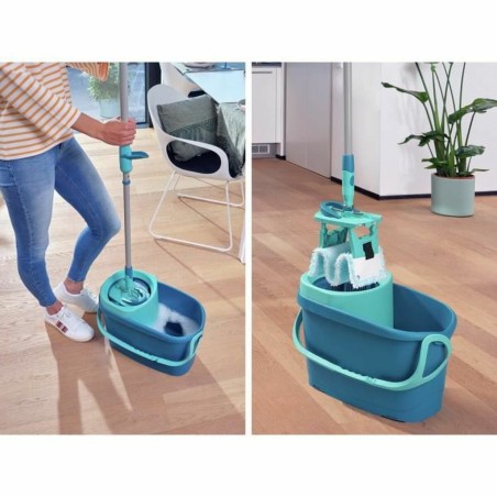 Mop with Bucket Leifheit 52120 Grigio 6 L Metallo (3 Pezzi)