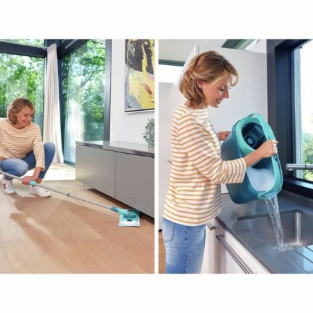 Mop with Bucket Leifheit 52120 Grigio 6 L Metallo (3 Pezzi)
