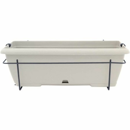 Vaso rettangolare da Balcone Garden ID Bianco Effetto pietra 50 cm