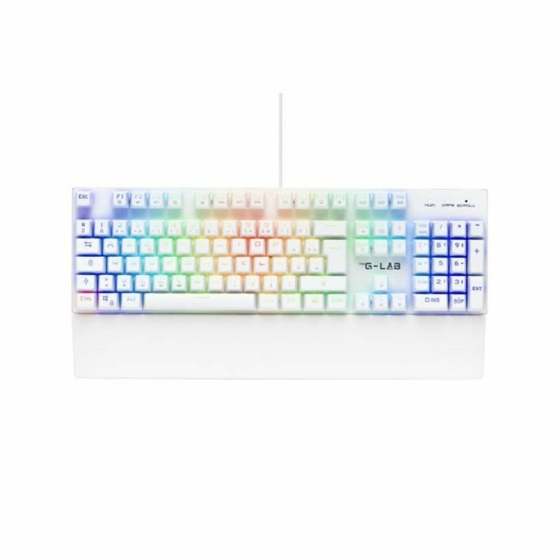 Tastiera meccanica The G-Lab KEYZ RUBIDIUM Bianco Azerty Francese Tastiera meccanica The G-Lab KEYZ RUBIDIUM Bianco Azerty Francese