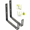 Supporto per Appendere il Vaso da Balcone Garden ID Wall Hook Nero